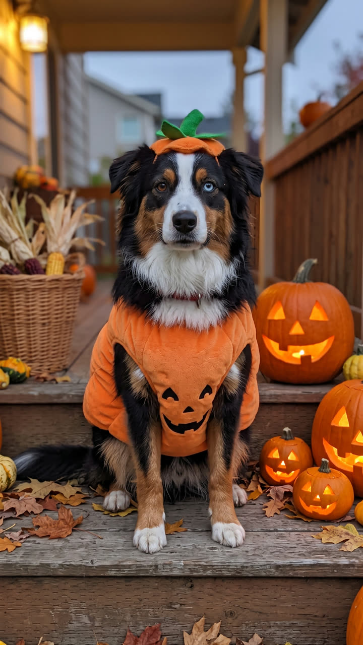 Pet Halloween Costume AI photo example