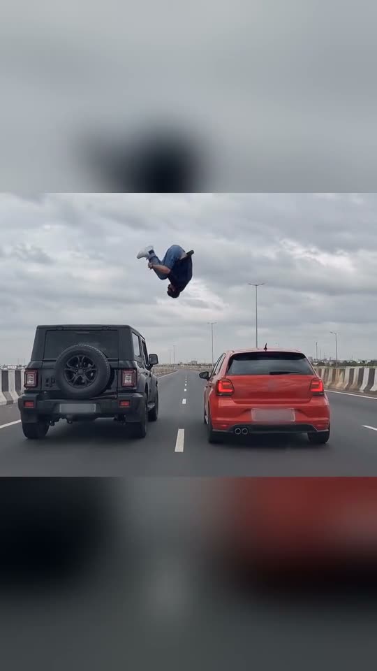 Car Roof Backflip AI video example