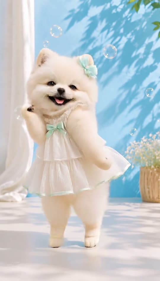 The original Otsukare Summer Pomeranian Otsukare Summer Dance reel by @mongsill.house