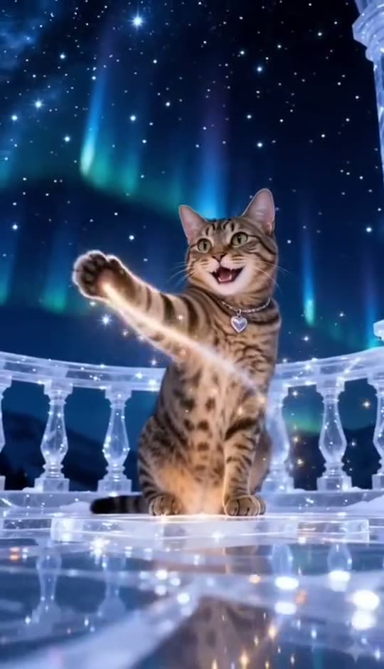 The original Ice palace cat Elsa AI Trend reel by @user268785799501