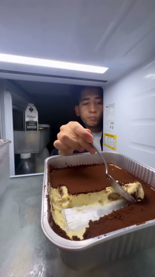 The original Fridge POV tiramisu Fridge POV reel by @jeanluis_blanco