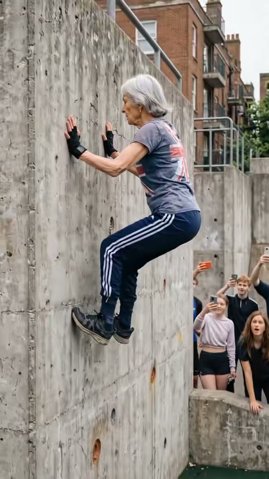 Grandma Parkour AI video example