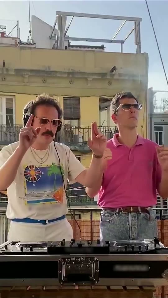 Balcony DJ Duo AI video example