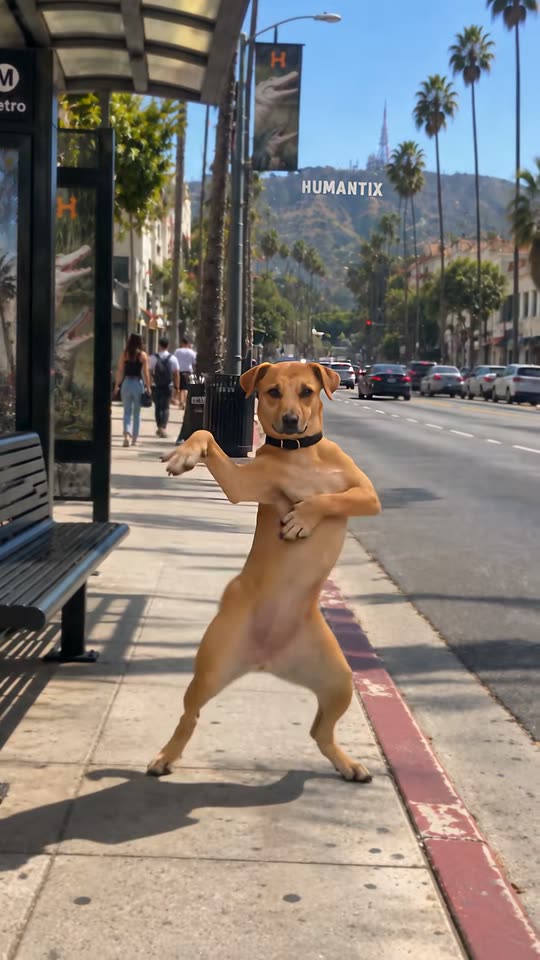 The original Bus stop dog Nicole Kidman Dance reel by @humantix