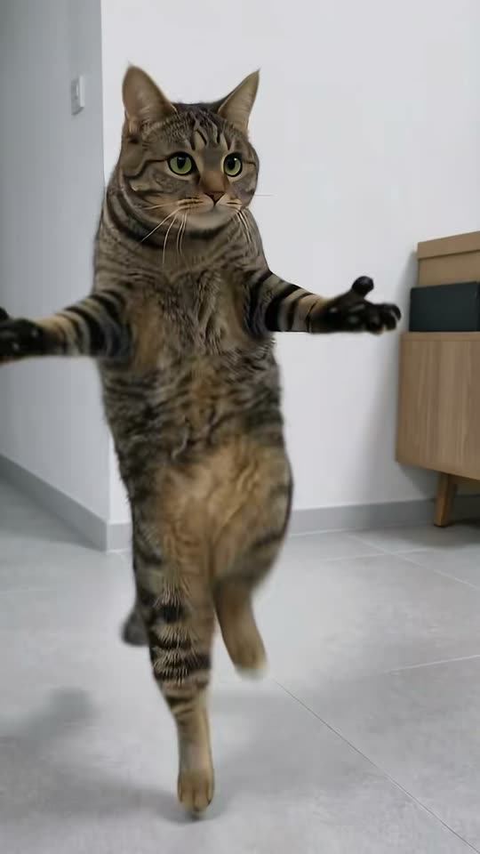 The original Toc Toc dance cat Toc Toc Dance reel by @shalunts_art