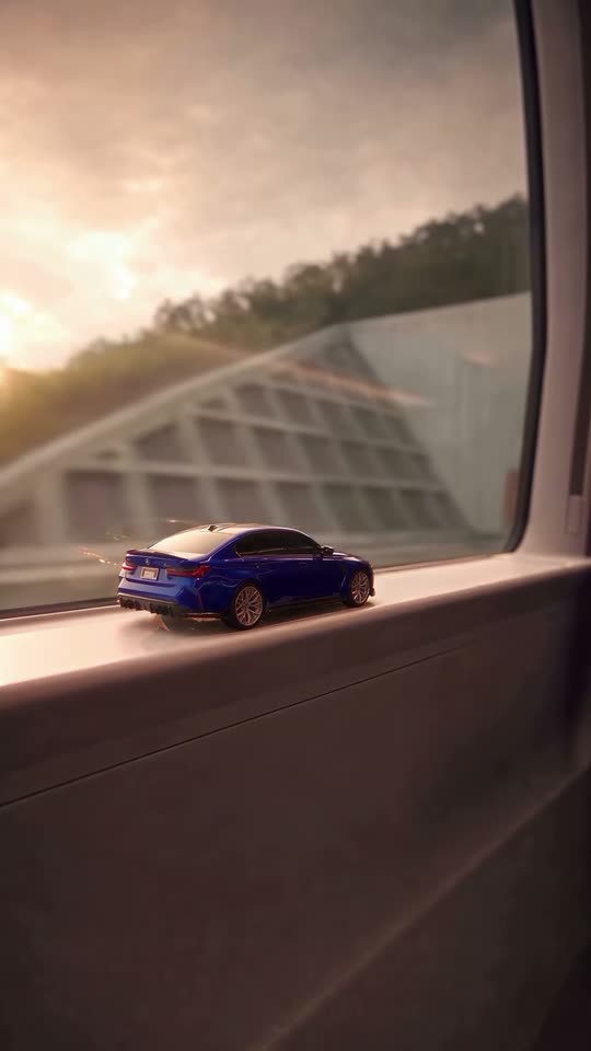 The original The toy car that drives off the train window Toy Car to Real Car reel by @umutcancelikis